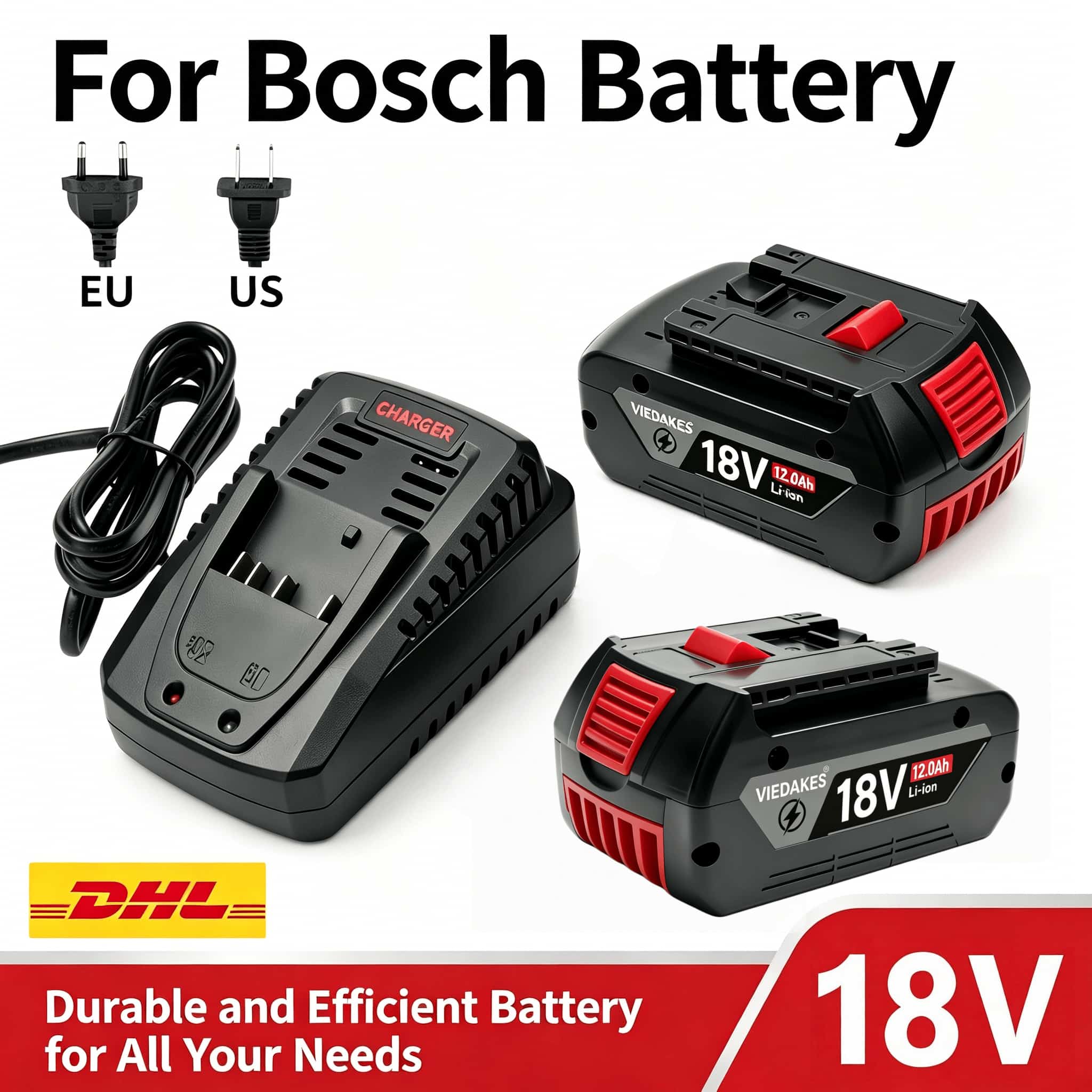 Bosch Drill Gsb 18V - Batteria di ricambio 18V 10.0Ah per