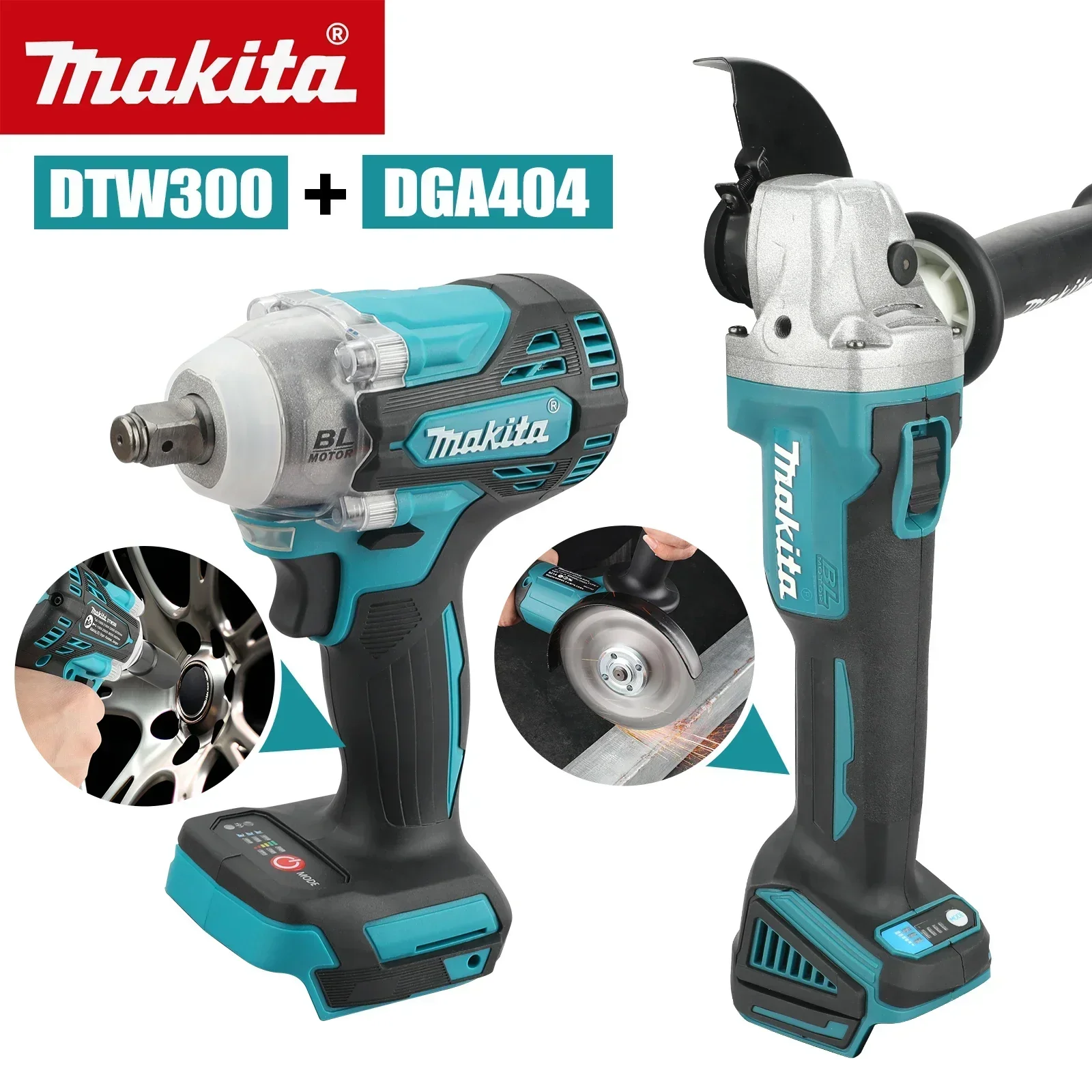 Makita Drill Dtw300 - Makita DTW300 DGA404 Set Combinato Senza