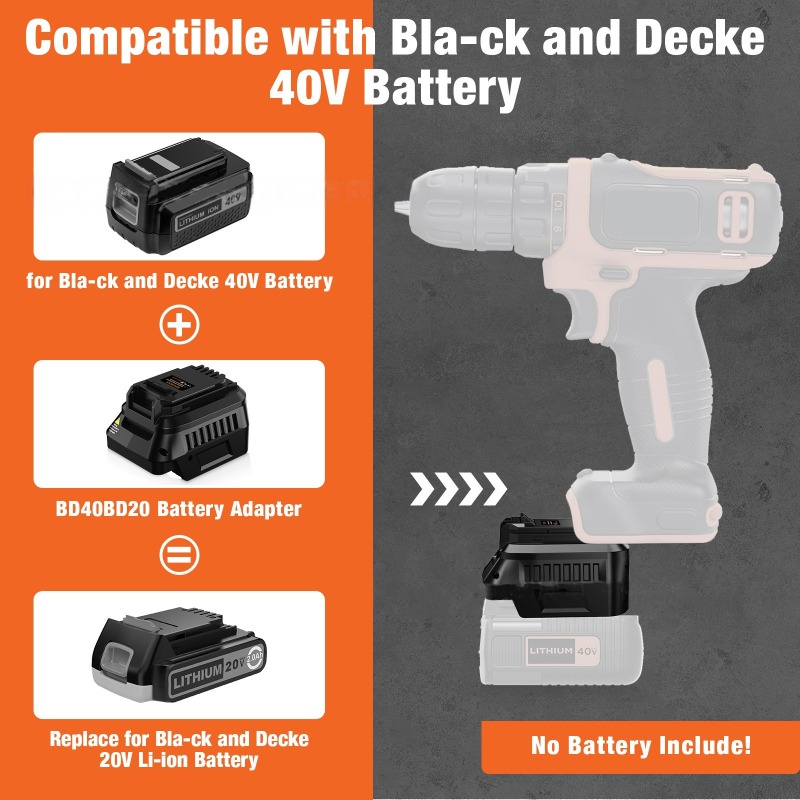Adattatore batteria per utensi - Black+Decker Tool Cordless recensione e prezzo